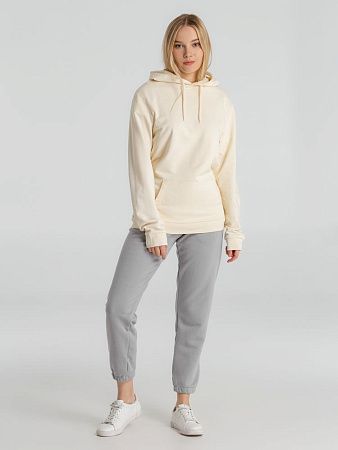 Толстовка с капюшоном унисекс Hoodie, светло-желтая, размер S