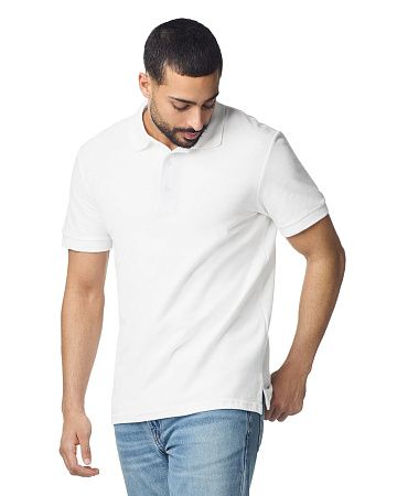 Футболка поло PREMIUM COTTON ADULT DOUBLE PIQUE, БЕЛЫЙ S
