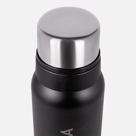 Термос Relaxika 1000 со стикерпаком, черный