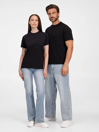 Футболка унисекс T-Bolka 180, черная, размер S