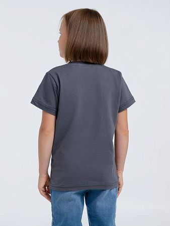 Футболка детская T-Bolka Kids, темно-серая (графит), размер 8 лет (118-128 см)