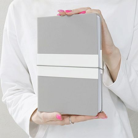 Блокнот A5 Veles в твёрдом переплёте, серый