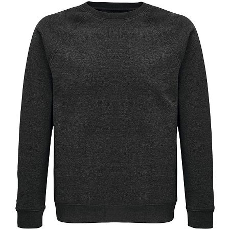 Свитшот унисекс Space, черный меланж, размер S