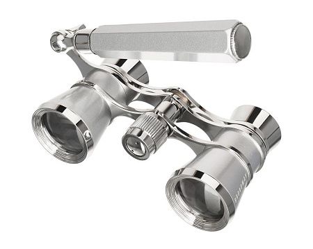 Театральный бинокль-лорнет Broadway 325E, серебристый