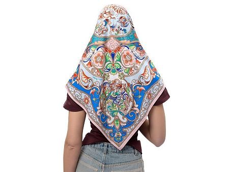 Платок «Шедевры русских эмальеров»