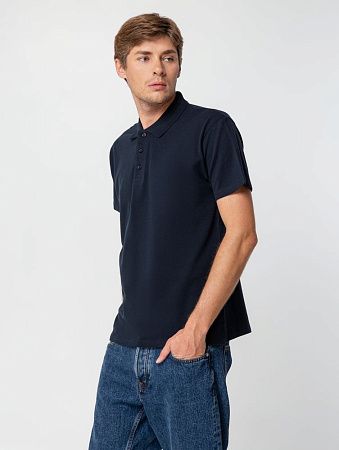 Рубашка поло мужская Summer 170, темно-синяя (navy), размер XS