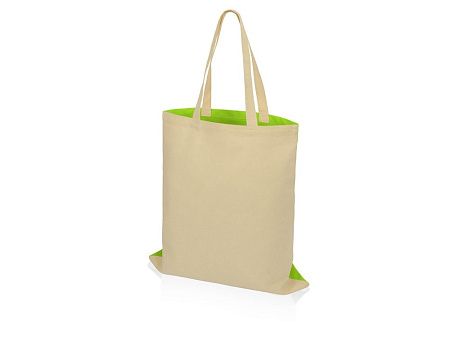 Сумка для шопинга «Twin» двухцветная из хлопка, 180 г/м2