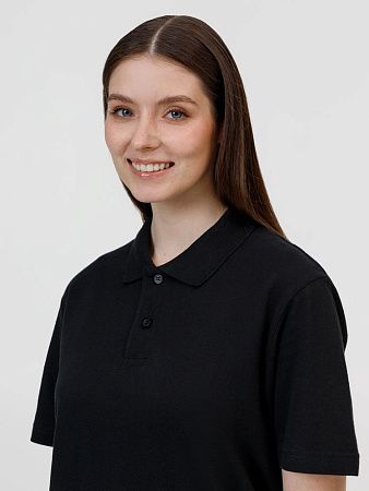 Рубашка поло унисекс Pulse, черная, размер S