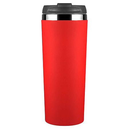 Термокружка KOMO SOFT 420мл. Красная с черной крышкой 6061.03