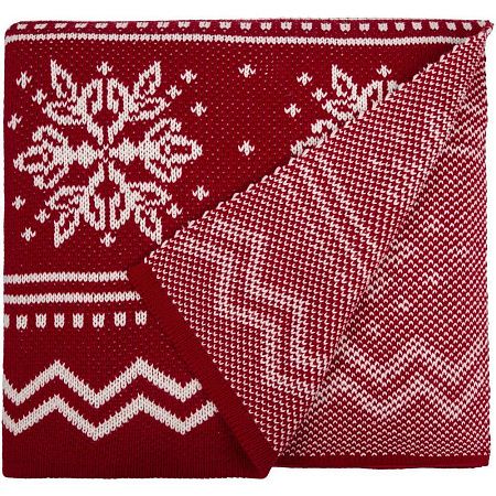 Плед Elnik, красный с молочно-белым