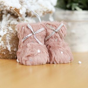Новогоднее украшение (валенки) Бутс,розовый