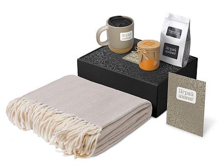 Подарочный набор «Re:y. Nest» с пледом, кружкой и вареньем