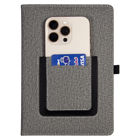 Ежедневник  Smart Wallet Cambric  A5, серый, недатированный, в твердой обложке с поролоном