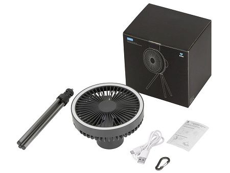 Портативный вентилятор с фонарем «Jon»