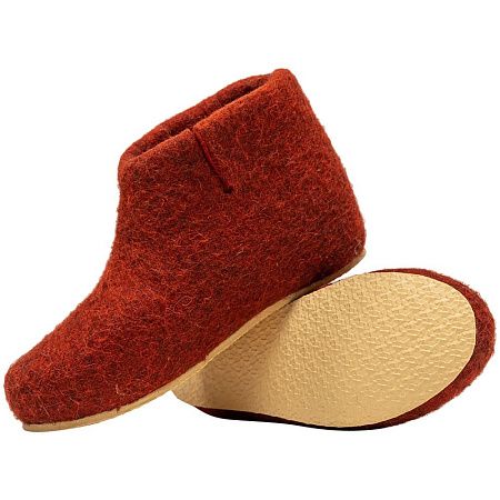Домашние валенки Wild, красно-коричневые (терракот), размер 41