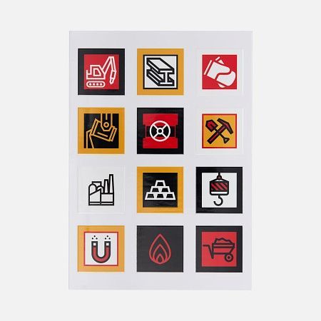 Стикерпак UV-DTF Industry, металлургия