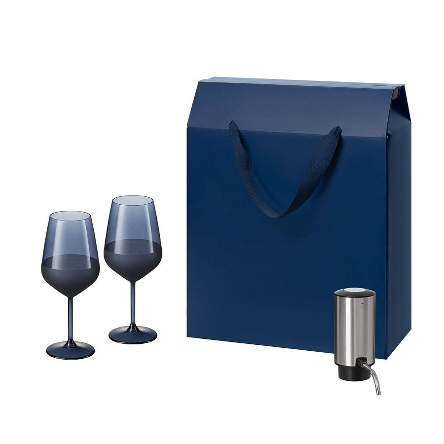 Подарочный набор Сапфир (Sapphire), Данте (Dante) (2 бокала + аэратор для вина)