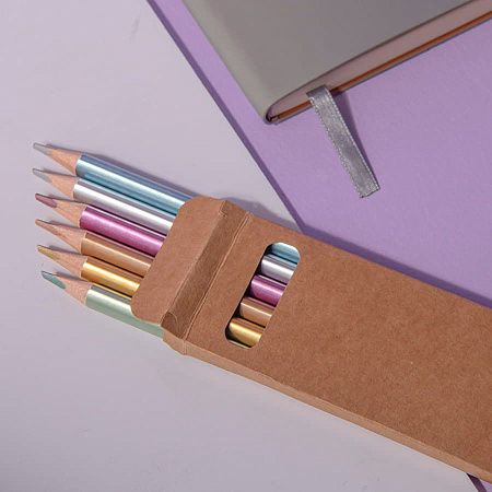 Цветные карандаши METALLIC, 6 цветов