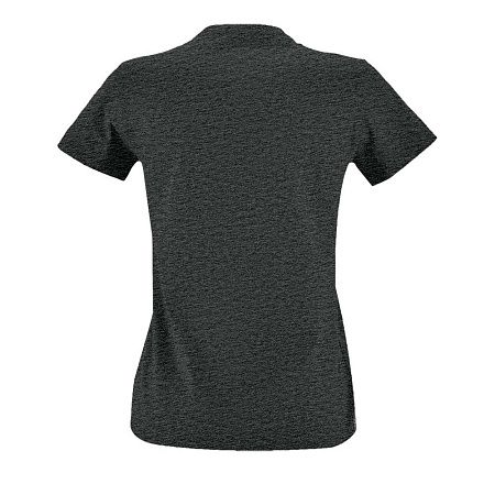 Футболка женская Imperial Fit Women, черный меланж, размер S