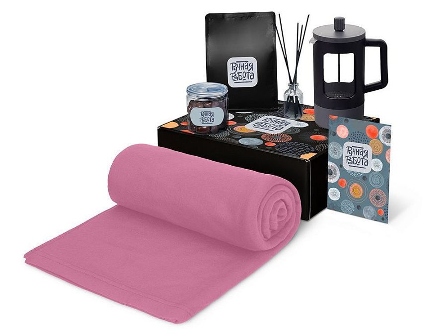 Подарочный набор «Re:y. Vive» с пледом, френч-прессом и кофе