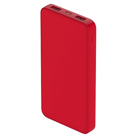 Внешний аккумулятор Polus, 10000 Mah, софт-тач покрытие, зеленый