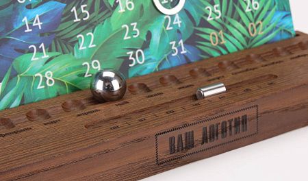 Настольный вечный календарь с магнитным блоком, дерево