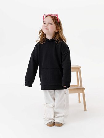 Худи детское оверсайз Houdini, черное, размер 8 лет (118-128 см)