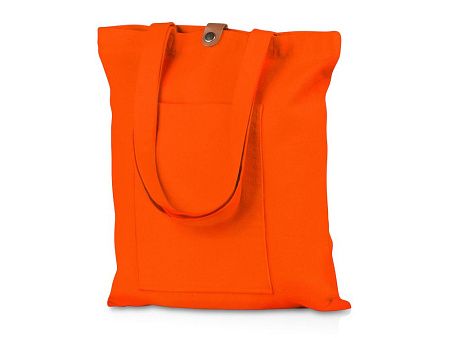 Cумка «Clip» из хлопка 340 г/м2 с застежкой из экокожи