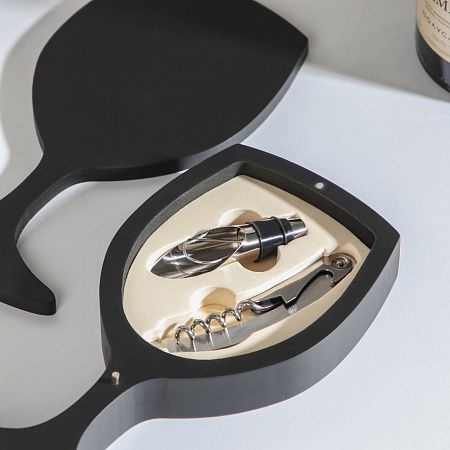 Набор для вина, 2 предмета: штопор, каплеуловитель