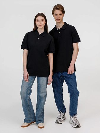 Рубашка поло унисекс Pacific, черная, размер XL