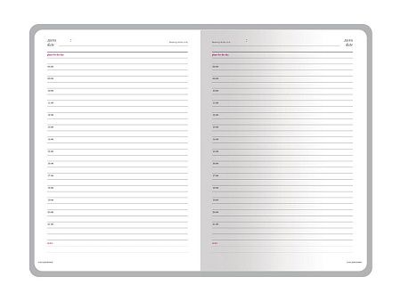 Ежедневник недатированный А5 «Sidney Nebraska» с серебряным срезом и уголками