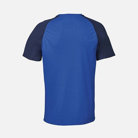 Футболка спортивная унисекс Vortex, темно-синяя с ярко-синим, размер S