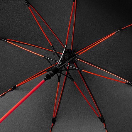 Зонт-трость Квантум (Quantum), черный/красный