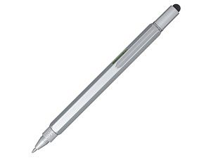 Ручка шариковая многофункциональная из переработанного алюминия «Dora», цвет: серебристый