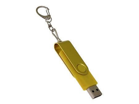USB 3.0- флешка на 32 Гб с поворотным механизмом и дополнительным разъемом Type-C