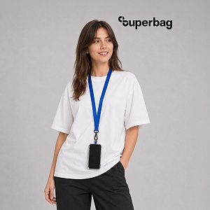 Лента для бейджа Flat, с карабином и держателем для телефона