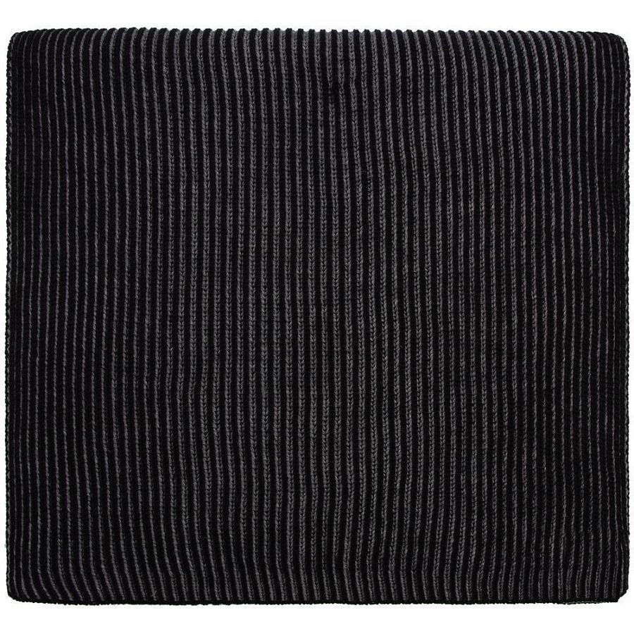 Шарф Nobilis, черный с серым меланжем