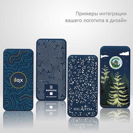 Внешний аккумулятор (powerbank) «Amper», 10 000 mAH, 5V 2.0 A, темно-синий
