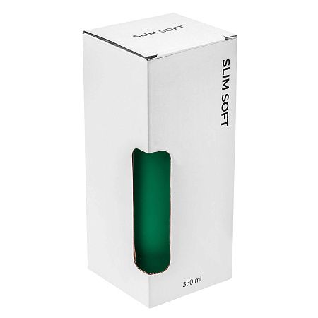 Термокружка SLIM SOFT 350мл. Зеленая с черной крышкой 6031.02