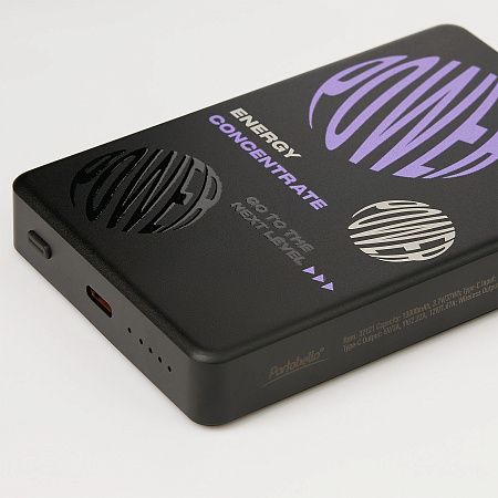 Внешний аккумулятор Атлантис Плюс PD (Atlantis PD Plus) 10000mAh с функцией беспроводной зарядки 15W, черный