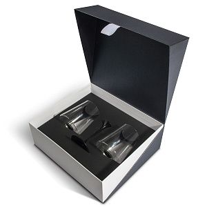 Набор из двух бокалов для красного вина и одной ножки