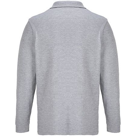 Рубашка поло унисекс с длинным рукавом Pacific LSL, серый меланж, размер XL