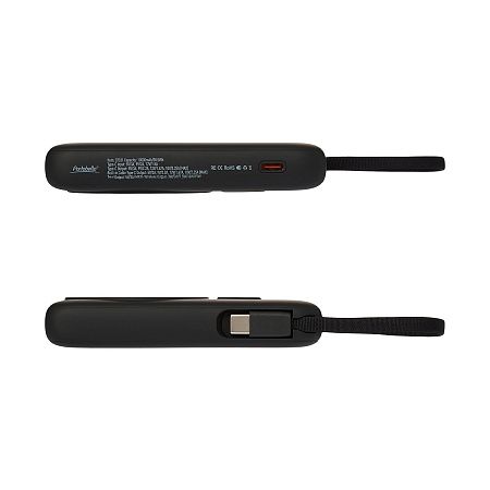 Внешний аккумулятор Комбо (Combo) 4-в-1 10000mAh с функцией беспроводной зарядки 15W, черный