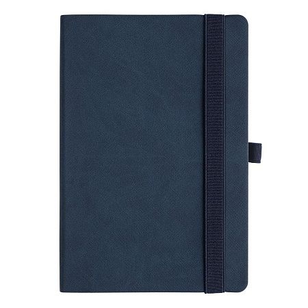 Ежедневник Flexy Line Linen А5, синий, недатированный, в гибкой обложке, с резинкой и петлей для ручки