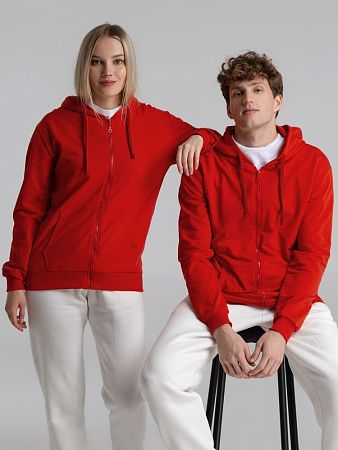Толстовка на молнии с капюшоном Siverga 2.0, красная, размер L