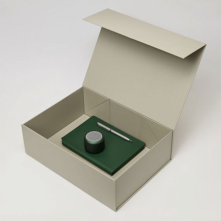 Подарочный набор Пассион, Молто (Passion, Molto), зеленый (колонка, ежедневник, ручка)