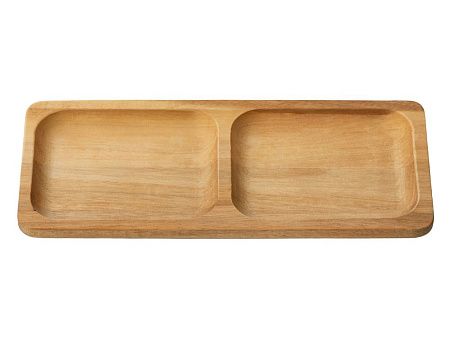 Менажница из акации с двумя секциями «Almond»