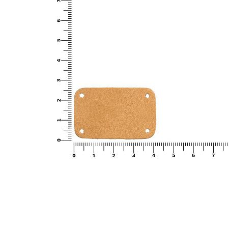 Лейбл кожаный Beta, S, бежевый