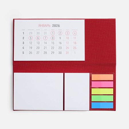 Календарь настольный Grade, красный
