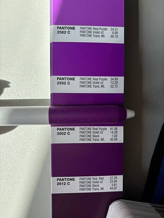 Ручка шариковая Alana, пластиковая, белая/фиолетовая